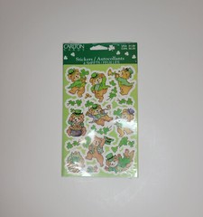 New Vintage St Patrick’s Day Stickers Carlton Cards Bears Irish 4 sheets