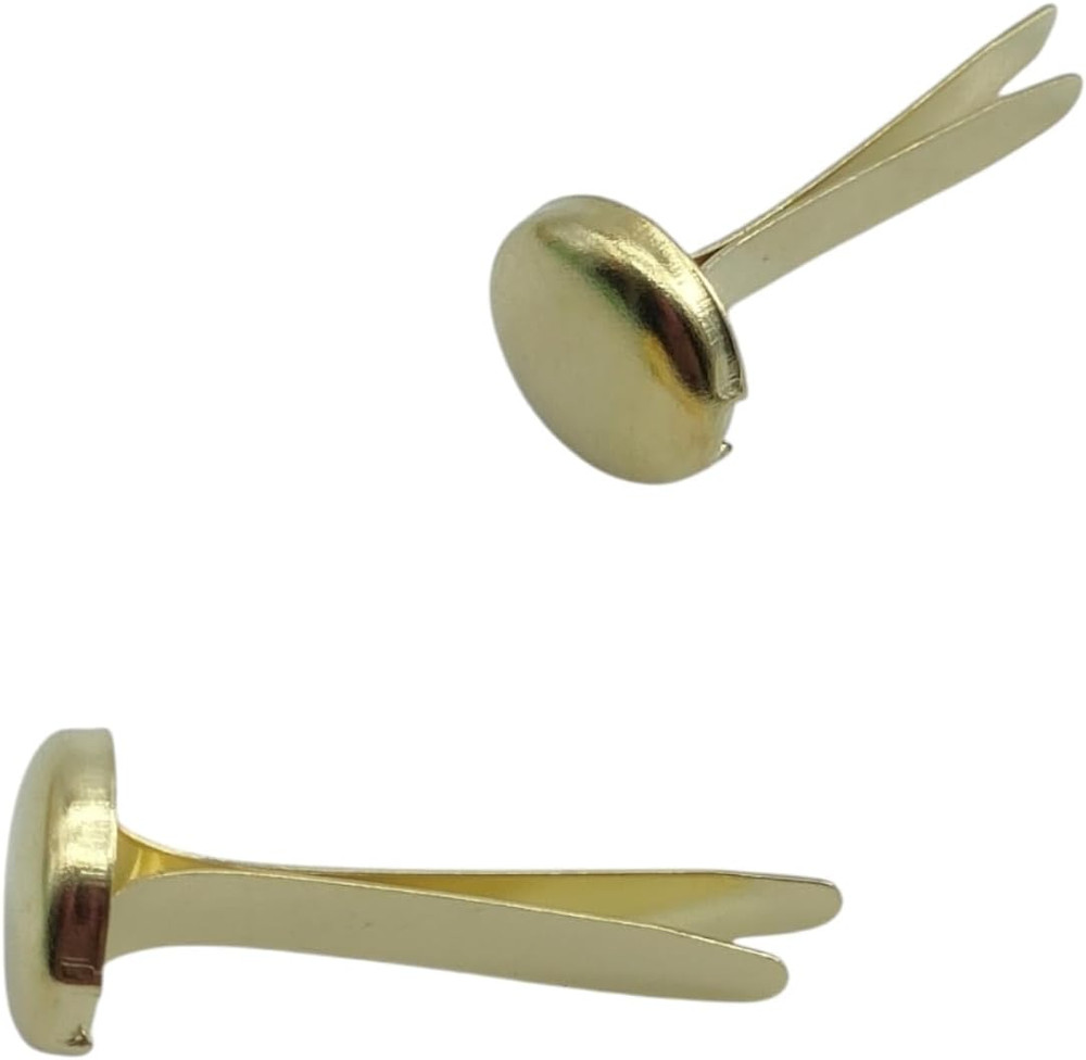 320 Pieces 8Mm round Long Leg Brads, Paper Fasteners Metal Brads with Box, Paper