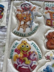 Lot Of Vintage 1980s Puffy Muppets Smurfs Stickers