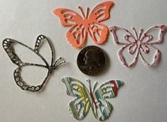 BUTTERFLY QUAD Die-Cut Embellishment(8pc)Bug•Insect •Flying•Wings•Card Making•