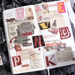 Letter Stickers 52 Pcs A-z Vintage Mini Boxed Adhesive Diy Sticker Gift Sealing