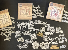 LRG Lot Metal Die Cuts Crafts Card Making Scrapbook Words / Sayings