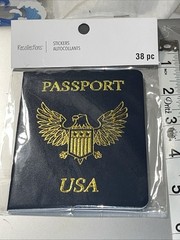 USA Passport Book Sticker Recollections Scrapbook Memory Book Craft New