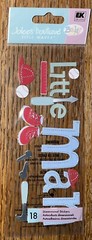 RARE Jolees Little Man Title Baby Boy Tools Hat Cap Baseball Shoes 3D Stickers