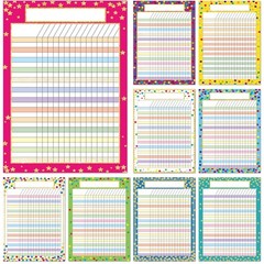 9 PCS Confetti Classroom Charts Incentive Homework Data Reward Chores Progress