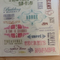 Studio 112 Scrapbook Rub Ons Words Family Love Celebrate