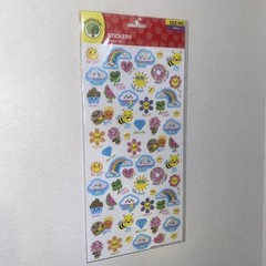 Teaching Tree 122 Pc Glitter Kawaii Reward Stickers Rainbows Bees Hearts Clouds