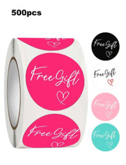 500ct ~ Stickers 1″ FREE GIFT 💖 Labels On Roll 💖 for SMALL BUSINESS Gratitude