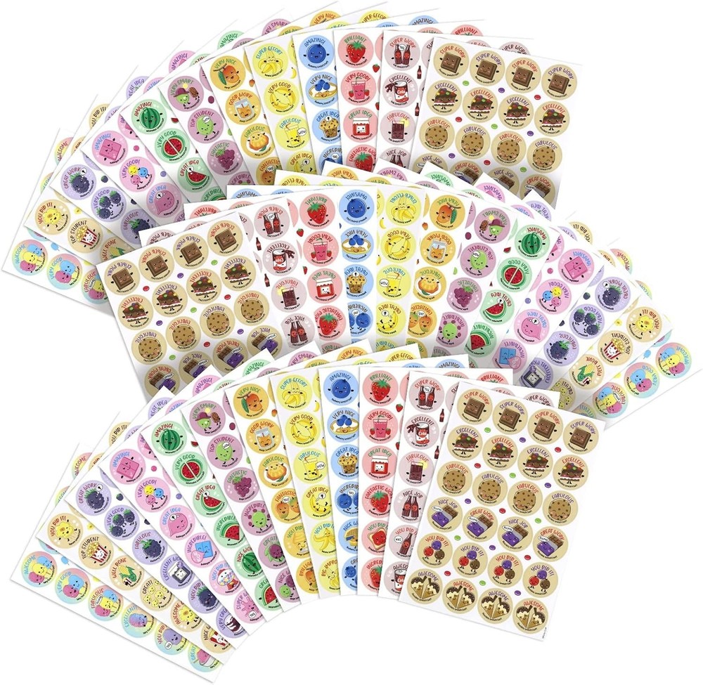 Scratch Sniff Stickers 864 Pieces 12 Scents Reward Labels Kids Classroom Fun