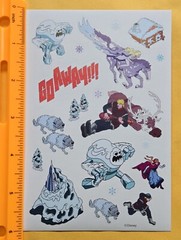 Disney Princess Frozen Sticker Sheet. Large Format