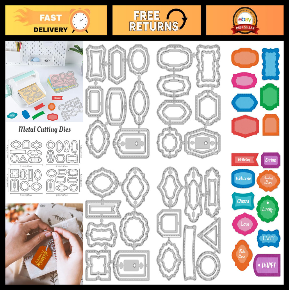 30 Styles Metal Cutting Dies for Card Making & Scrapbooking – DIY Craft Template
