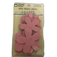 Pressed Petals Chip Chatter Glitzy 12 Flowers Chipboard Accents Scrapbooking New