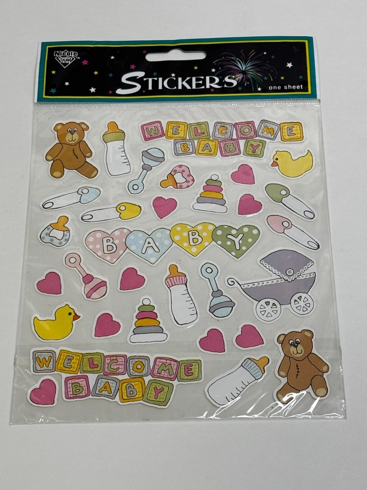 Nicole Quality Value Stickers Baby Theme One Sheet