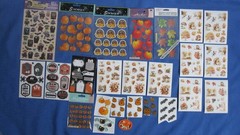 #9 Lot-19 Packages Stickers Halloween Fall Turkey Cardmaking Scrapbook Craft
