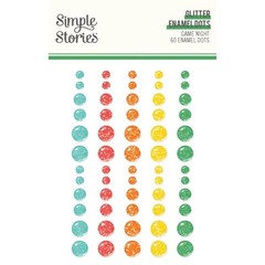 Crafts Glitter Dots SS Sticky Back Game Night Blue Red Orange Yellow Green
