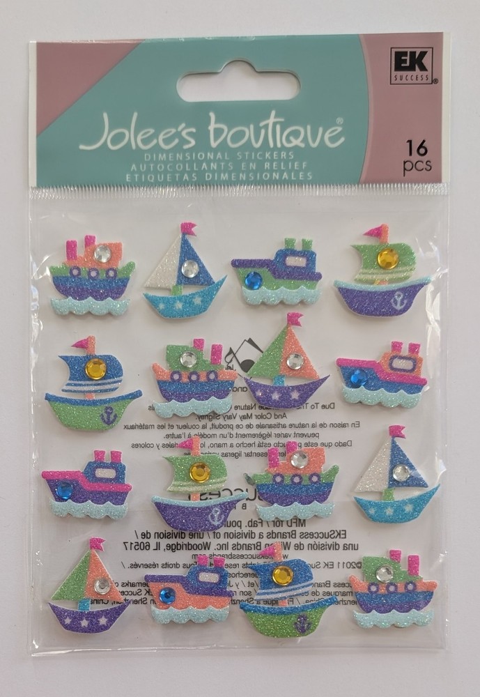 Jolee’s Boat Repeats Sailboats Tugboats Scrapbooking Stickers