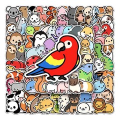 50 Cute Animal Stickers Random Laptop Water Bottle Skateboard Craft Large size