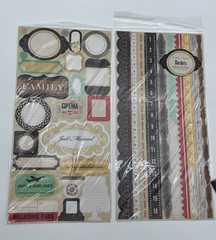 Mixed Scrapbook Sticker Chipboard Lot Crate Paper Heidi Grace Thickers Kit