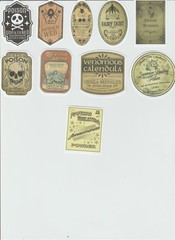 Victorian Trading 50 Gothic Apothecary Labels Planner Journal Stickers 6D