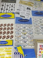 Scrapbooking Stickers Lot Word Bubble Family Phrase Stickabilities Sports 19