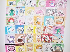 100 pcs random Korean high quality kiss cut sticker lot, kpop photocard stickers