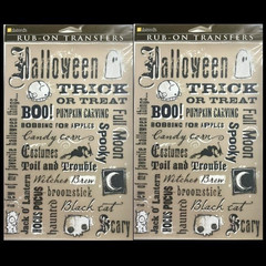 LOT OF 2 SETS DAISY D’S RUB-ON TRANSFERS HALLOWEEN FAVORITES TRICK OR TREAT