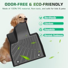 Floor Mats for Toyota Tundra Double Cab/CrewMax Cab 2014-2021, Custom Fit Flo…