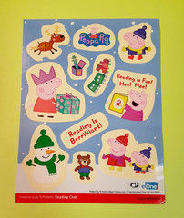 Scholastic Peppa Pig winter sticker sheet