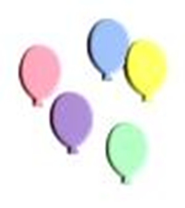 PASTEL BALLOON SCRAPBOOKING DECORATIVE BRADS EYELET OUTLET 10 PCS 5 COLORS