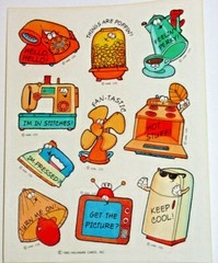 Vintage 1980s 80s Sticker SHEET!! (WB2).