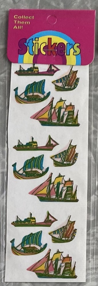 Stuck on You Iridescent Sailboat Stickers
