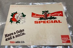 Have a Coke and a Smile Advertising Paper Seasons Greetings Special (read)