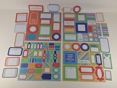 Scrapbook Lot Pages Bright Colors Family Kids Cut Outs 12×12 Paper Makes 16 Page