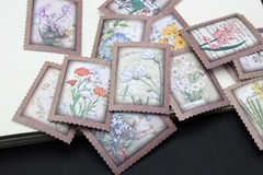 flower washi stamp stickers | flower animal butterfly stamp themed washi sticker