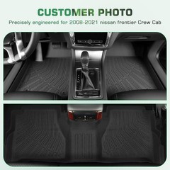 Floor Mats for Nissan Frontier Crew Cab 2008-2021(NOT King Cab), TPE All Weat…