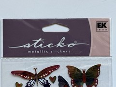 Sticko Metallic Photo Safe Foil Butterflies Scrapbooking Card Craft Stickers
