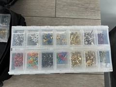 Craft Mates Embellishments Beads 6 Lockables Organizers Junk Journal Craft Lot