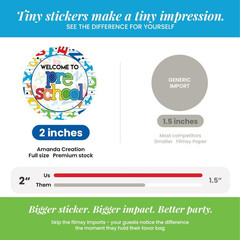 Colorful Alphabet Welcome Back Stickers for Preschool – 40 Pack
