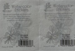TINY PINK TULIPS Watercolor Sticker(2pc) Provo•Country•Flower •Garden•Yellow Bow