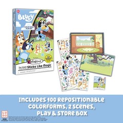 Bluey Set – Repositionable Pieces Stick Like Magic – Scenes and Pieces from The