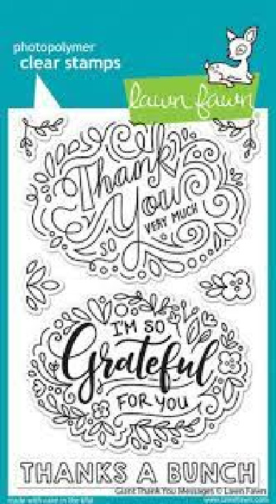 Lawn Cuts / Lawn Fawn ACRYLIC STAMPS – GIANT THANK YOU MESSAGE
