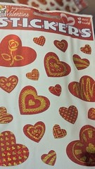 Vintage Stickers Hearts Valentine Sparkle Paper Magic Group New In Pack 1 Sheet