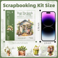 Beautiful Garden Theme Sticker Scrapbooking Supplies for Junk Journal, 50 She…