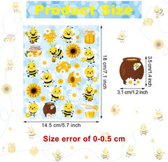 500 Pieces Bee Theme Stickers for Kids Honey Stickers Cute Waterproof Summer Bee
