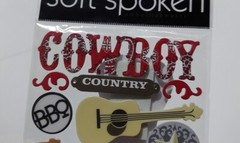 Soft Spoken Embellishments COWBOY Stickers