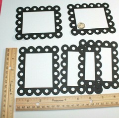 10 EYELET FRAME cardstock paper die cut embellishments