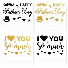60 Sheets Father’s Day Balloon Stickers – DIY Decals for Party Decorations