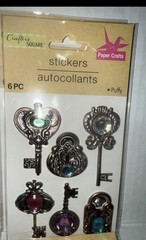 Lot of 8 Crafter’s Square Jewel Puffy Sticker Packs – 2 of Each Design