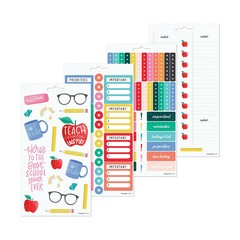5-Pack Happy Planner Playful Icons Teacher Sticker Book 222/Pack (1,110 total)