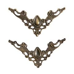 24Pcs Vintage Metal Corner Protectors, 1.7 Inch Antique Bronze Decorative Cor…